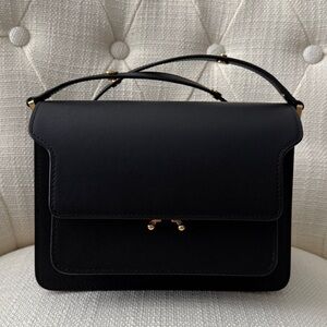 EUC Marni Trunk Bag Medium in Black Saffiano